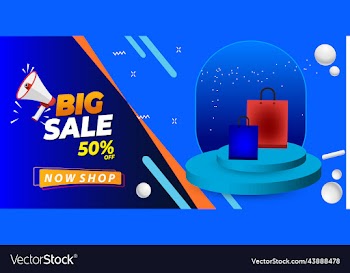 mega discount big sale banner sticker