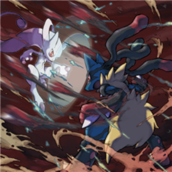 Mega Mewtwo vs. Mega Lucario - Roblox
