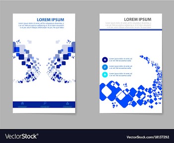 Mega pack brochure design template flyer set vector image