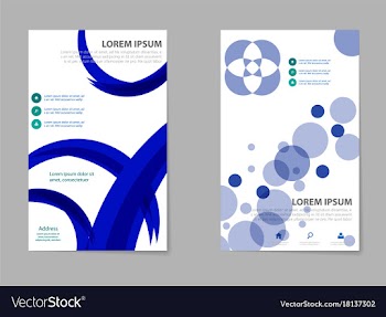 Mega pack brochure design template flyer set vector image