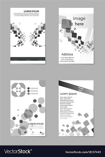 Mega pack brochure design template flyer set vector image