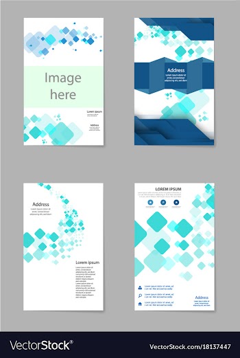 Mega pack brochure design template flyer set vector image