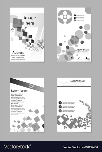Mega pack brochure design template flyer set vector image