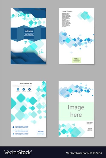 Mega pack brochure design template flyer set vector image