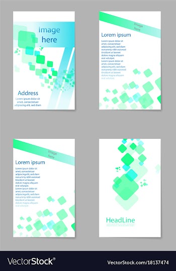 Mega pack brochure design template flyer set vector image