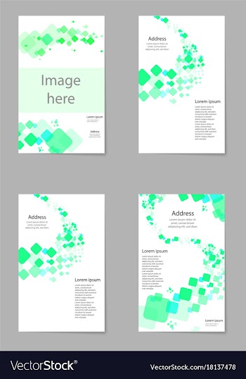 Mega pack brochure design template flyer set vector image