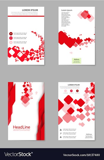 Mega pack brochure design template flyer set vector image