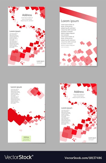 Mega pack brochure design template flyer set vector image