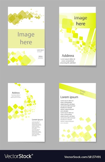 Mega pack brochure design template flyer set vector image