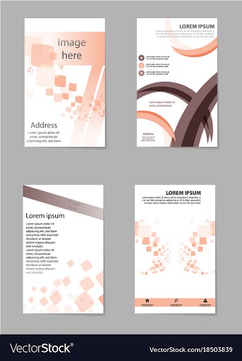 Mega pack brochure design template set vector image