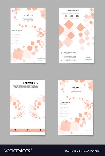 Mega pack brochure design template set vector image