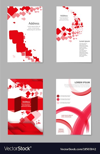 Mega pack brochure design template set vector image