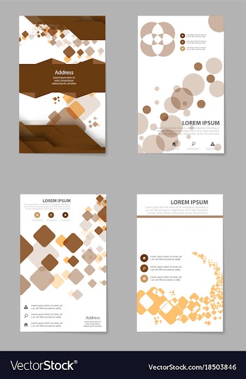 Mega pack brochure design template set vector image