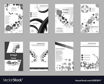 Mega pack brochure design template set vector image