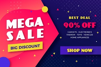 Mega sale discount business background Free Vector