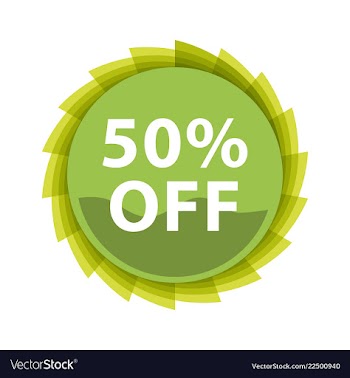 Mega sale with upto 50 discount offer creative vector image
