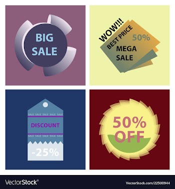 Mega sale with upto 50 discount offer creative vector image