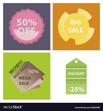 Mega sale with upto 50 discount offer creative vector image