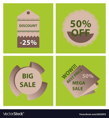 Mega sale with upto 50 discount offer creative vector image