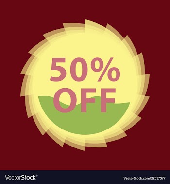 Mega sale with upto 50 discount offer creative vector image