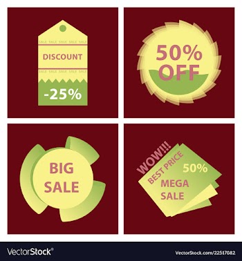 Mega sale with upto 50 discount offer creative vector image
