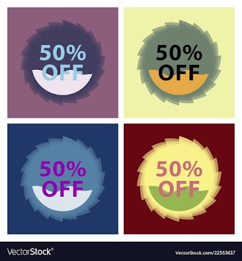 Mega sale with upto 50 discount offer creative vector image