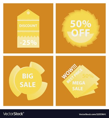 Mega sale with upto 50 discount offer creative vector image