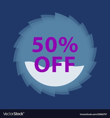 Mega sale with upto 50 discount offer creative vector image