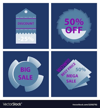 Mega sale with upto 50 discount offer creative vector image