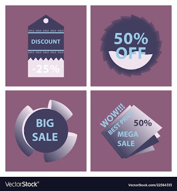 Mega sale with upto 50 discount offer creative vector image