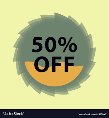 Mega sale with upto 50 discount offer creative vector image
