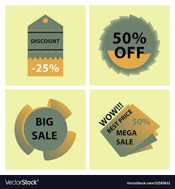 Mega sale with upto 50 discount offer creative vector image