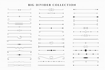 Mega set of floral dividers frames collection Free Vector