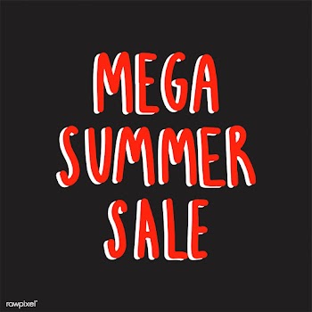 Mega summer sale typography vector | Free stock vector - 472435