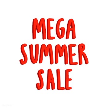 Mega summer sale typography vector | Free stock vector - 472519