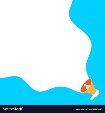 megaphone and speech bubble for