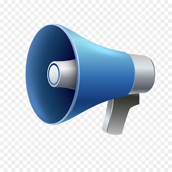 Megaphone Loudspeaker Icon - Blue megaphone 