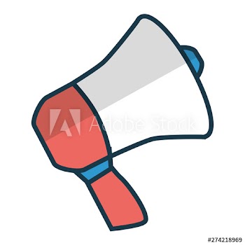 megaphone speaker on white background