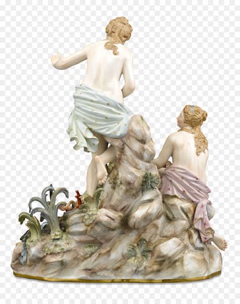 Meissen porcelain Figurine Statue Classical sculpture Antique - baracuda watercolor 