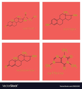 Melatonin hormone molecule in humans it plays a vector image