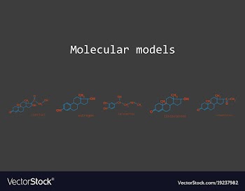 Melatonin hormone molecule in humans it plays a vector image
