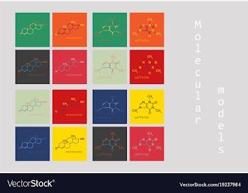 Melatonin hormone molecule in humans it plays a vector image