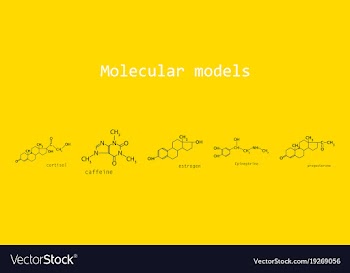 Melatonin hormone molecule in humans it plays a vector image