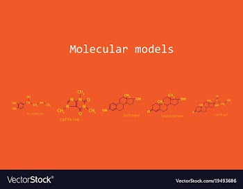 Melatonin hormone molecule in humans it plays a vector image
