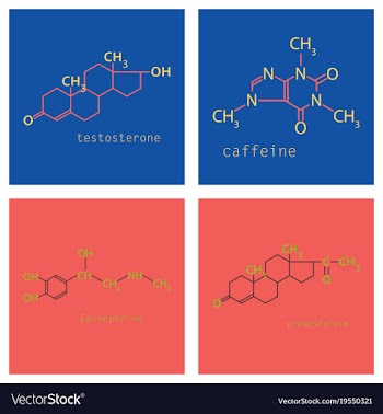 Melatonin hormone molecule in humans it plays a vector image
