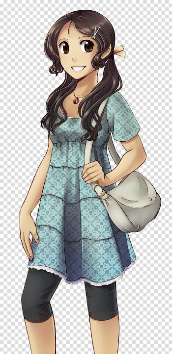 Melissa, smiling woman anime character standing transparent background PNG clipart