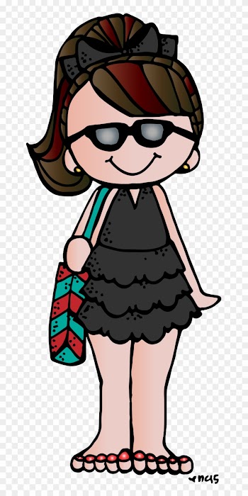 Melonheadz Illustrating It's Been Too Long Summer Clipartart - Girl With Sunglasses Clipart