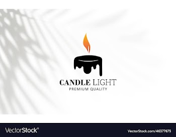 melted candle logo template