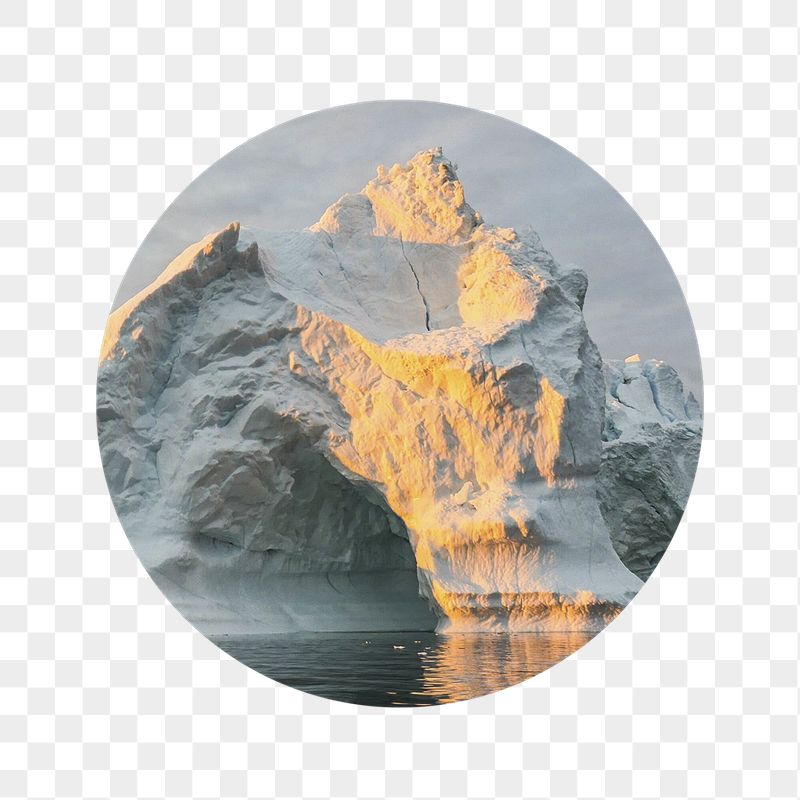 Melting iceberg png badge sticker, | Free PNG - rawpixel