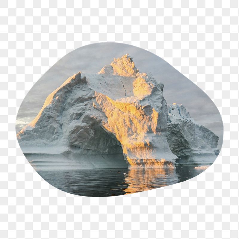 Melting iceberg png badge sticker, | Free PNG - rawpixel